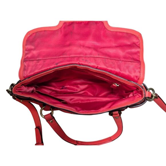 Coach Orange Campbell Leather Satchel Brass Hardware Buckle (PROJECT BAG) - Picture 3 of 6